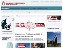 Tablet Screenshot of graenseforeningen.dk
